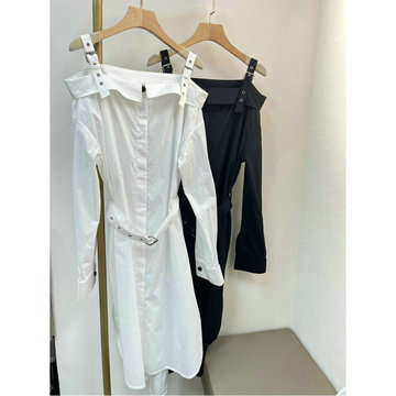 商品名称：クリスチャンディオール CHRISTIAN DIOR JS-KQCD25003　2025年春夏最新入荷 シャツドレス ベルト付き シルクポプリン レディース エレガント