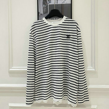 商品名称：シャネル CHANEL JS-TCCH25002　2025年最新入荷 ストライプ ロングスリーブ Tシャツ クルーネック カジュアル レディース