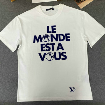 ルイヴィトン LOUISVUITTON JS-TDLV25021　2025年最新入荷 グラフィック コットンTシャツ 半袖 クルーネック カジュアル おしゃれ レディース