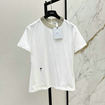 クリスチャンディオール CHRISTIAN DIOR JS-TDCD25006　2025年春夏最新入荷 コットンジャージ ショートスリーブ Tシャツ クルーネック おしゃれ レディース