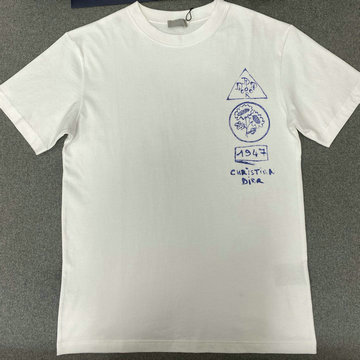 クリスチャンディオール CHRISTIAN DIOR JS-TDCD25007　2025年春夏最新入荷 コットンジャージ ショートスリーブ Tシャツ クルーネック おしゃれ ユニセックス