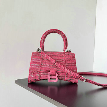 バレンシアガ BALENCIAGA  99-BA70552ZFH 2025年最新入荷 hourglass XS トートバッグ ハンドバッグ 2way ショルダーバッグ レディース