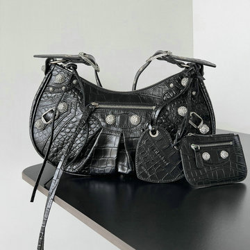 バレンシアガ BALENCIAGA 99-BA671309ZEBK  2025年最新入荷 ウィメンズ Le Cagole S ホーボーバッグ 2way ショルダーバッグ レディース