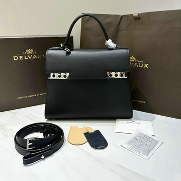 デルヴォー Delvaux JS-DE0611SQYBK　2024年最新入荷 tempete MM トップハンドルバッグ トートバッグ 2way ショルダーバッグ レディース