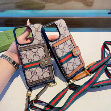 商品名称：グッチ GUCCI 2025年最新入荷 スマートフォンケース iphone用カバー 携帯ケース ショルダー付き カード入れ