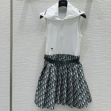 クリスチャンディオール CHRISTIAN DIOR 2025年春夏最新入荷 プリーツ ベストドレス ノースリーブ ワンピース レディース おしゃれ