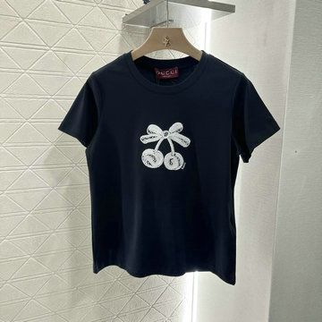 商品名称：グッチ GUCCI 2025年最新入荷 コットンジャージー Tシャツ 半袖 クルーネック レディース カジュアル おしゃれ