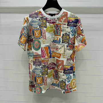 商品名称：ルイヴィトン LOUISVUITTON 2025年最新入荷 トラベルスタンプTシャツ 半袖 クルーネック カジュアル レディース