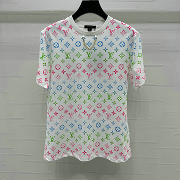 商品名称：ルイヴィトン LOUISVUITTON 2025年最新入荷 LVエスカルプリンテッドTシャツ 半袖 クルーネック カジュアル レディース