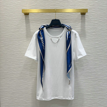 ルイヴィトン LOUISVUITTON 2025年最新入荷 ノーティカル スカーフTシャツ 半袖 クルーネック カジュアル レディース