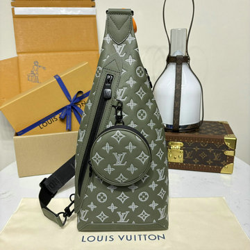 ルイヴィトン LOUISVUITTON 057-M12486 2025年最新入荷 デュオ スリングバッグ チェストバッグ ベルトバッグ モノグラム シャドウ カーフレザー