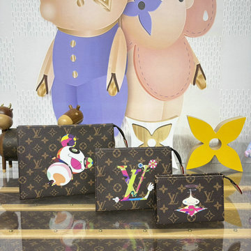 ルイヴィトン LOUISVUITTON 057-M13762 2025年最新入荷 LV TM トイレタリー ポーチ PM クラッチバッグ モノグラムキャンパス