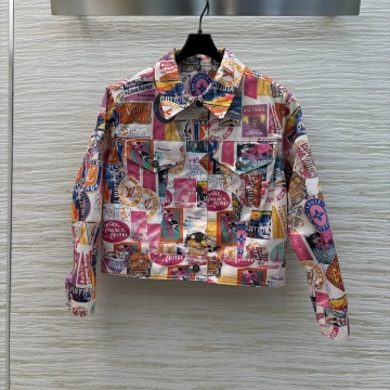 ルイヴィトン LOUISVUITTON 2025年最新入荷 マヒナ パッチプリント ジャケット ロングスリーブ コート カジュアル おしゃれ レディース