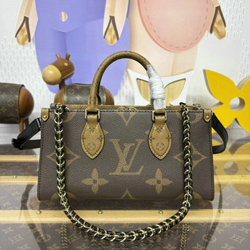 ルイヴィトン LOUISVUITTON 057-M14236 2025年最新入荷 オンザゴー EW チェーン トートバッグ ショルダーバッグ モノグラム リバース キャンバス レディース