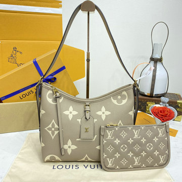 ルイヴィトン LOUISVUITTON 057-M47180 2025年最新入荷 キャリーオール ジップ NM PM ショルダーバッグ グレインカウハイドレザー トゥルトレール クレーム