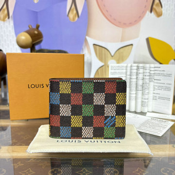 ルイヴィトン LOUISVUITTON  057-N00185 2025年最新入荷 ポルトフォイユ ミュルティプル 二つ折り短財布 ダミエ ヘリテージ キャンバス