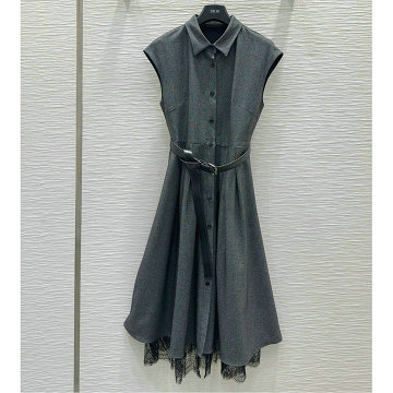 商品名称：クリスチャンディオール CHRISTIAN DIOR XG-KQCD250162025年新作 ベルト付き ロングドレス ノースリーブ ワンピース シンプル カジュアル レディース