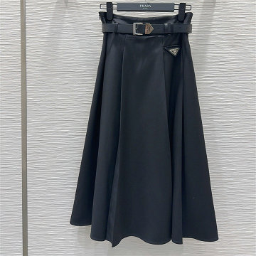 プラダ PRADA XG-KQPD25010 2025年新作 プリーツ ロングカート シンプル オフィス レディース