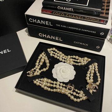 シャネル CHANEL JS-XLCH25002 2025年最新入荷 ニット チェーン パールアクセント ロングチェーンネックレス おしゃれ ギフト