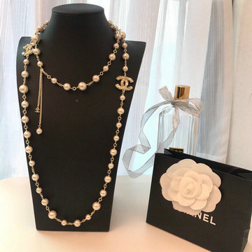 シャネル CHANEL JS-XLCH25003 2025年最新入荷 ニット チェーン パールアクセント ロングチェーンネックレス おしゃれ ギフト