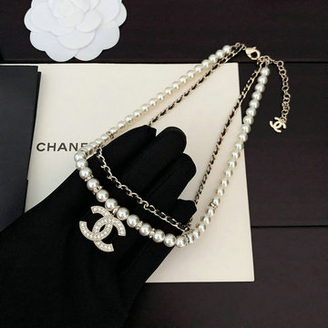 シャネル CHANEL JS-XLCH25005  2025年最新入荷 ニット チェーン パールアクセント ロングチェーンネックレス おしゃれ ギフト
