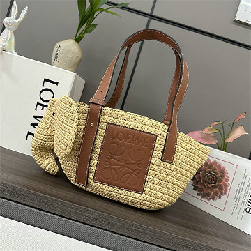 ロエベ LOEWE JS-LE052502BXZ2025年最新入荷 エレファント バスケット スモール トートバッグ ラフィア