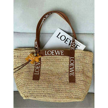 ロエベ LOEWE 99-LE230403BXZ 2025年最新入荷 フォールド ショッパー ハンドバッグ トートバッグ ラフィア レディース