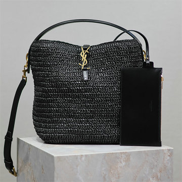 イヴサンローラン Saint laurent YSL 99-YSL742828BBK  2025年最新入荷 LE 37 ソフト スモール ホーボーバッグ 肩掛け ショルダーバッグ