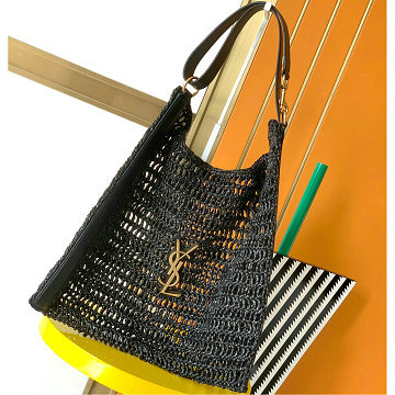 商品名称：イヴサンローラン Saint laurent YSL 99-YSL773984BBK 2025年最新入荷 イカル トートバッグ ハンドバッグ ラフィア レディース