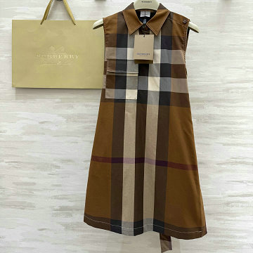 商品名称：バーバリー BURBERRY XG-KQBR25003 2025年新作 ベルト付き チェック柄ドレス ノースリーブ ワンピース おしゃれ レディース