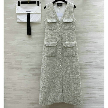 商品名称：シャネル CHANEL XG-KQCH25004 2025年新作 ツイード ドレス Vネック ワンピース おしゃれ レディース