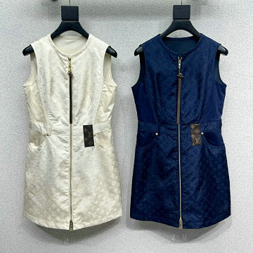 商品名称：ルイヴィトン LOUISVUITTON XG-KQLV25025 2025年新作 モノグラム ノースリーブドレス ジャカード ワンピース エレガント レディース