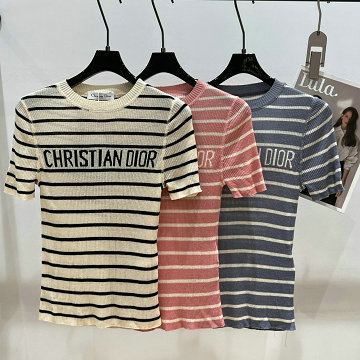 商品名称：クリスチャンディオール CHRISTIAN DIOR XG-MDCD25005 2025年新作 ディオリビエラ クロップド ショートスリーブ セーター レディース