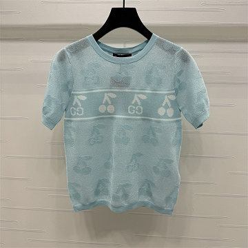 商品名称：グッチ GUCCI  XG-MDGG25002 2025年新作 ショートスリーブ ニットシャツ クルーネック セーター おしゃれ レディース