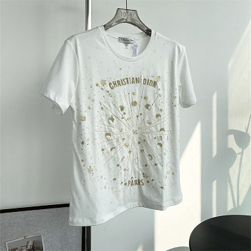 クリスチャンディオール CHRISTIAN DIOR XG-TDCD25012  2025年新作 コットンジャージ ショートスリーブ Tシャツ クルーネック おしゃれ レディース