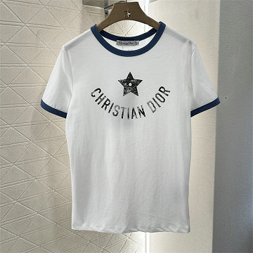 クリスチャンディオール CHRISTIAN DIOR XG-TDCD25019  2025年新作 ディオリビエラ Tシャツ コットン ジャージー 半袖 クルーネック おしゃれ レディース