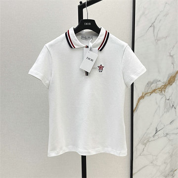 クリスチャンディオール CHRISTIAN DIOR XG-TDCD250202025年新作 ヴァイブ ポロシャツ コットン ブレンド ジャージー 半袖 おしゃれ レディース
