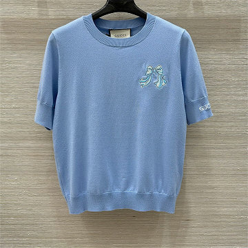 商品名称：グッチ GUCCI XG-TDGG25019  2025年新作 コットンジャージー ショートスリーブ ポロシャツ 半袖 カジュアル おしゃれ レディース