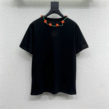 ロエベ LOEWE XG-TDLE25010 2025年新作 コットンジャージー Tシャツ 半袖 クルーネック おしゃれ レディース
