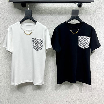 ルイヴィトン LOUISVUITTON  XG-TDLV25039B 2025年新作 モノグラム ポケット コットンジャージ Tシャツ 半袖 クルーネック カジュアル レディース
