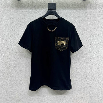 ルイヴィトン LOUISVUITTON XG-TDLV25039K 2025年新作 モノグラム ポケット コットンジャージ Tシャツ 半袖 クルーネック カジュアル レディース