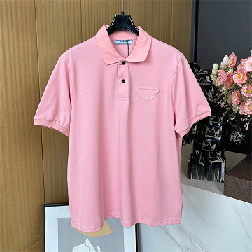 プラダ PRADA XG-TDPD25008 2025年最新入荷 コットンジャージー ポロシャツ 半袖 クルーネック レディース カジュアル おしゃれ