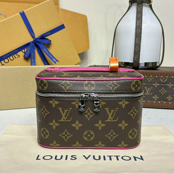 ルイヴィトン LOUISVUITTON 057-M12650  2025年最新入荷 ニース ミニ ハンドバッグ バニティ 化粧箱 トラベル アクセサリー モノグラム マカサー キャンバス
