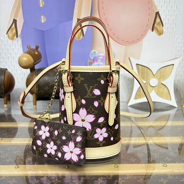 ルイヴィトン LOUISVUITTON 057-M13417 2025年新作 LV TM ナノ バケット トートバッグ ショルダーバッグ サクラブラウン モノグラム キャンバス