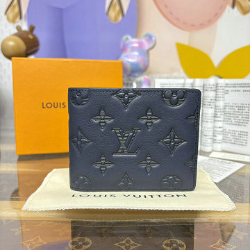 ルイヴィトン LOUISVUITTON 057-M14787  2025年新作 ポルトフォイユ ミュルティプル 二つ折り短財布 カード入れ モノグラム シャドウ カーフレザー