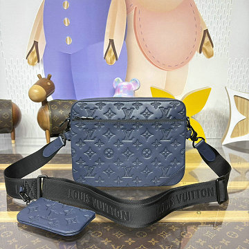 ルイヴィトン LOUISVUITTON 057-M14785 2025年新作 トリオ メッセンジャーバッグ ショルダーバッグ メンズ モノグラム シャドウ カーフレザー