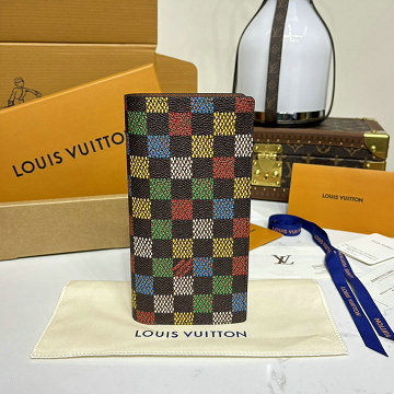 ルイヴィトン LOUISVUITTON 057-N00141 2025年新作 ポルトフォイユ ブラザ 二つ折り長財布 ロングウォレット LV バーズ ダミエ エベヌ キャンバス