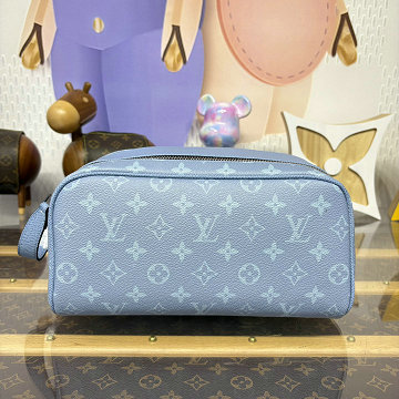 ルイヴィトン LOUISVUITTON 057-M14125 2025年新作 ドップ キット クラッチバッグ ハンドバッグ 洗面具収納 ポーチ タイガ カウハイドレザー