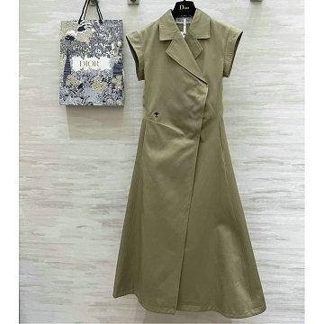 商品名称：クリスチャンディオール CHRISTIAN DIOR 2025年最新入荷 ミディドレス トレンチコート風 ワンピース 开襟 おしゃれ レディース