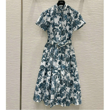 商品名称：クリスチャンディオール CHRISTIAN DIOR 2025年最新入荷 トワル ドゥ ジュイ パームズ ドレス ワンピース 半袖 おしゃれ レディース